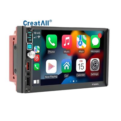 Creatall 7インチ デュアルリール リバースカメラ MP5プレーヤー Bluetoothセントラルコントロールスクリーン CarPlayナビゲーション Android Autoミラー