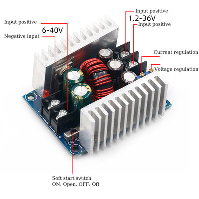 DC 300W 20Aの一定した軽減するコンバーターの電圧木びき台の現在の源の電源モジュール