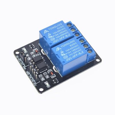 閉鎖したDC 5V 2の流通経路統制のリレー モジュールの低レベルの制動機普通