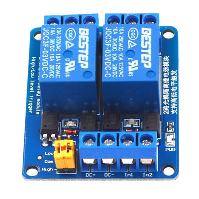 3.3V 5V 12V 24Vの制御用リレーモジュール2チャネルの二重オプトカプラー