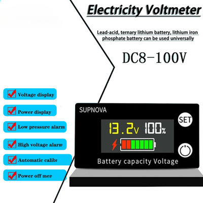 鉛の酸のデジタル電流計の電圧計のオートバイのボルトのゲージ12V-84V