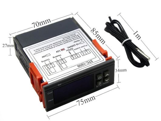 STC-1000デジタルの湿気のコントローラーのサーモスタットの温度調節器AC 110V 220V