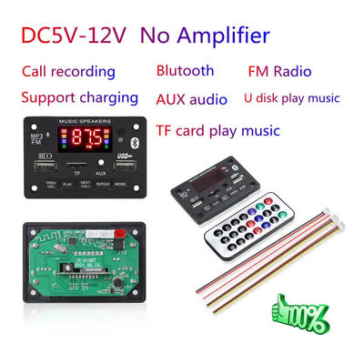 6V 12V Bluetooth 5.0のエムピー・スリー解読板モジュール無線車USB