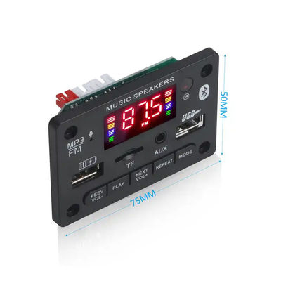 6V 12V Bluetooth 5.0のエムピー・スリー解読板モジュール無線車USB