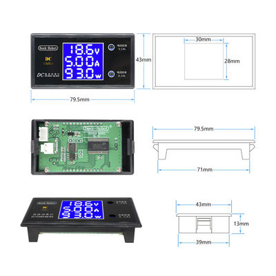 DC 0-100V 0-50Vの電圧計の電流計の電力計5A 10A LCDデジタル