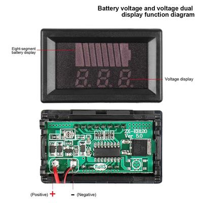 0.56&quot; LEDのリチウム電池容量のメートル12V 24V 36V 48V 60V 72V