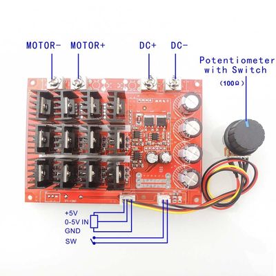DC 10-50V 60A PWMのモータ速度のコントローラーHHO PWM RC 12V 24V 48V 3000W