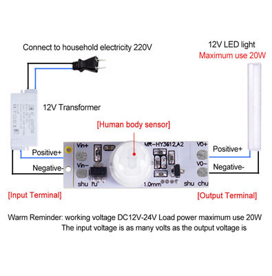 DC 12V 24Vスマートなセンサー モジュールPIRのモーションセンサー モジュール スイッチ