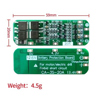 CA-3S-20A-E 11.1V 12V 12.6V BMS バッテリー保護板 リチウム3s BMS モジュール