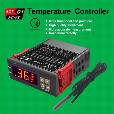 NTCセンサーAC 110-220VのLCD表示のデジタル湿気のコントローラー10A
