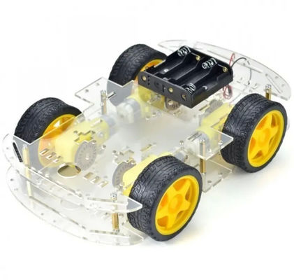 長いバージョン 4WD スマートロボット カー シャーシ キット 4 輪 ダブルレイヤー