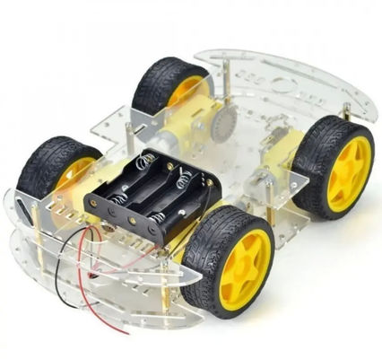 長いバージョン 4WD スマートロボット カー シャーシ キット 4 輪 ダブルレイヤー
