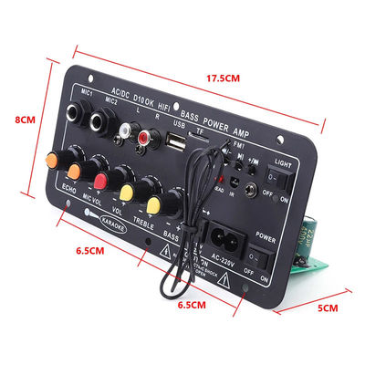 D10 デジタル パワーアンプボード 30-120W 出力 パワー サブウーファーとカラオケ用のブルートゥース 5.0とダブルマイク入力