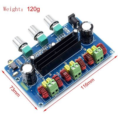 CA-3166B ブルーツ Bluetooth 5.0 アンプボード 2*50W+100W 2.1チャンネル TPA3116D2 DC12~24V電源付き
