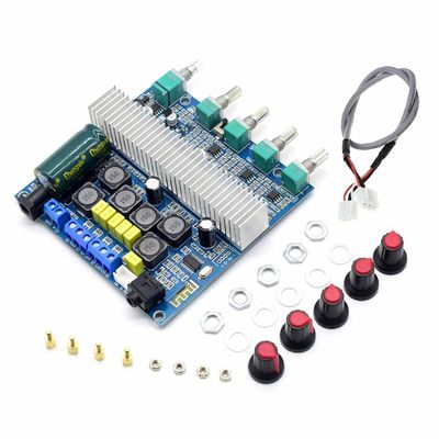 2.1 HiFi アンプ Bluetooth 5.0 オーディオボード 2*50W+100W 出力と DC12 〜 24V 電源