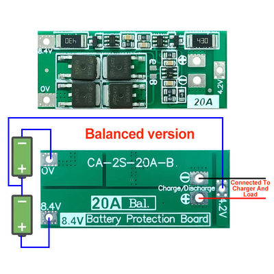 2S 20A 7.4V 8.4V 18650 リチウム電池保護板 標準/バランス Diy Bms 18650