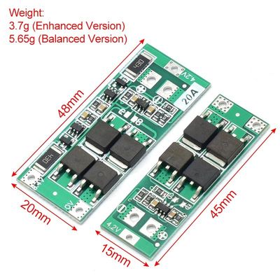 2S 20A 7.4V 8.4V 18650 リチウム電池保護板 標準/バランス Diy Bms 18650