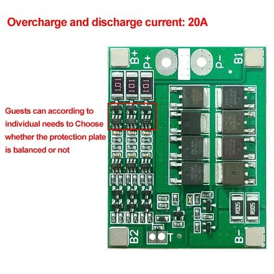 3S 25A リチウムイオン 18650 BMS PCM バッテリー保護板 リチウムイオンリポバッテリーのためのバランス