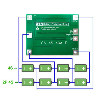 CA-4S-40A リチウムイオン電池充電器 リポセルモジュール PCB BMS 保護板 掘削モーター 12.6V バランス付き