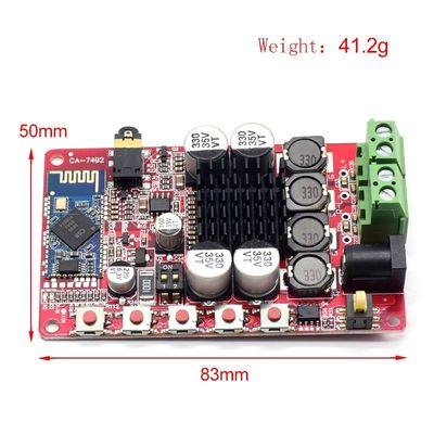 CA-7492B デジタルパワーBTアンプモジュール,CSR5.0 ブルートゥース 2*50W出力,8-24V DC電源