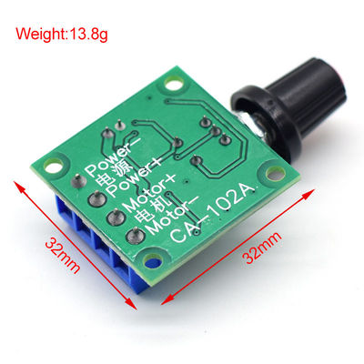 CA-102A PWM モータースピードコントローラー 2A 30W 1.8V 3V 5V 6V 12V DC モーターガバナー 速度調節