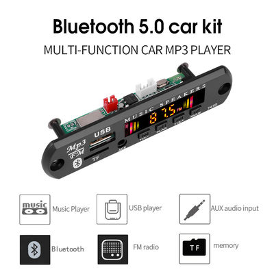 ブルートゥース 5.0 オーディオモジュール、カラースクリーンとリモコン付きカーアンプ用 MP3 デコーダボード