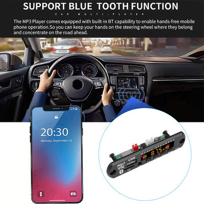 CAR AMPLIFER カラースクリーンとリモコン制御アンプ付きのブルートゥースオーディオモジュール
