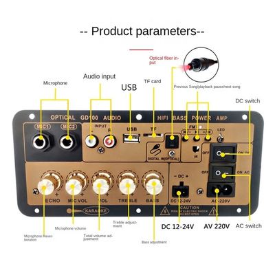 100W BT モノアンプボード 2.0 チャネル