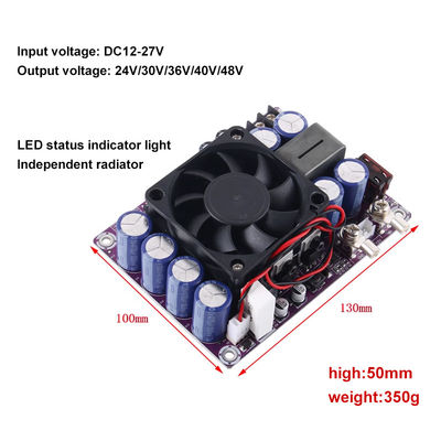 500W 25A 自動車電源増幅器 電源供給モジュール DC-DC ステップアップブーストコンバーター ブーストモジュール