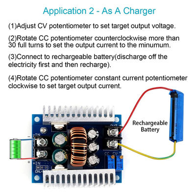 300W 20A DC-DC バックコンバータ ステップダウンモジュール 0.2-20A の電流制限範囲