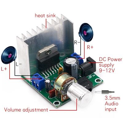 DIYキットオーディオアンプボード用TDA7297チップを搭載した15Wデュアルチャンネルデジタルアンプモジュール