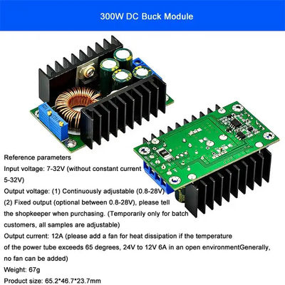 DC-DC 9A 300W バック変換 150W ブースト変換 5-40v から 1.2-35v パワーモジュール ステップダウン変換