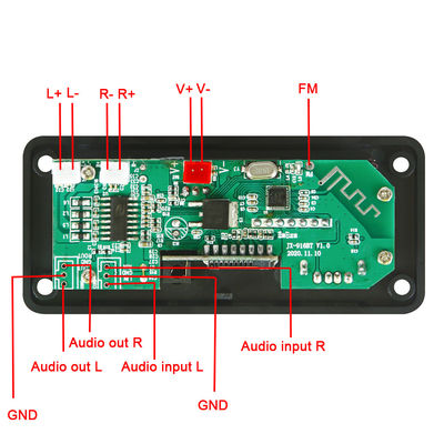50WBluetooth 5.0カーオーディオアンプモジュール,USB TF FMラジオと5.0チャンネル