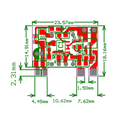 標準マウントAC/DC変換板 700MA 3.5W 隔離スイッチ電源モジュール 220V AC 5V DC