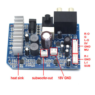 TPA3110 デジタルサブウーファーアンプボード 8-24V 2*15W 2.0チャンネル