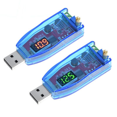 調節可能なポテンチオメーター LED DC-DC 5V から DC 1-24V 電力への USB ステップアップ/ダウン 変換器