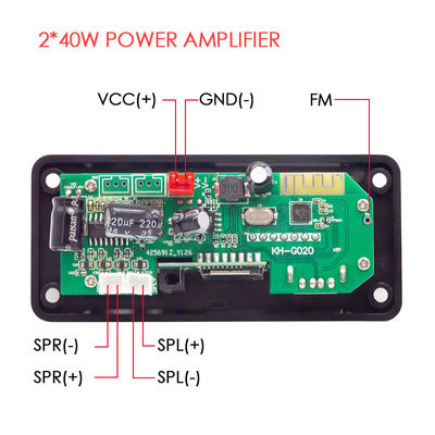 FLAC サポート 2*40W 高性能 自動車 ブルーテッド オーディオ マザーボード 損失なし 音楽 解読用 ブルーテッド 5.0