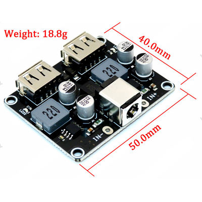 ブーストコンバーターボード デュアルUSBステップダウン電源モジュールQC3.0QC2.0 6-32V 9V 12V 24V