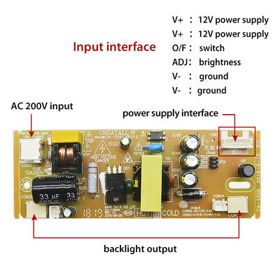 1つのLCDテレビディスプレイ KZ1209 LEDストライプバックライト DC 12V-3A出力付き恒流電源モジュール