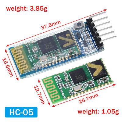 無線BluetoothモジュールHC-05HC-06RFトランシーバー 2.4G周波数3.3VTTLレベルと10メートル範囲UART変換器