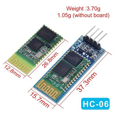 無線BluetoothモジュールHC-05HC-06RFトランシーバー 2.4G周波数3.3VTTLレベルと10メートル範囲UART変換器