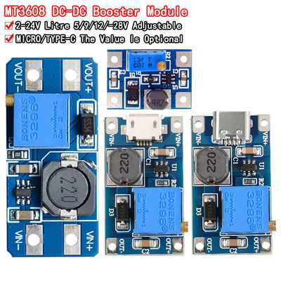Creatall MT3608 DC-DCブーストモジュール 2A ブーストボード 入力電圧 2-24V 出力電圧 30V
