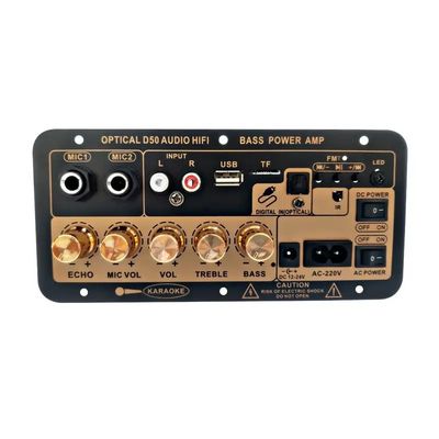 D50 増幅機ボード オプティカルオーディオ BT AMP USB FM ラジオ TF プレイヤー 黒