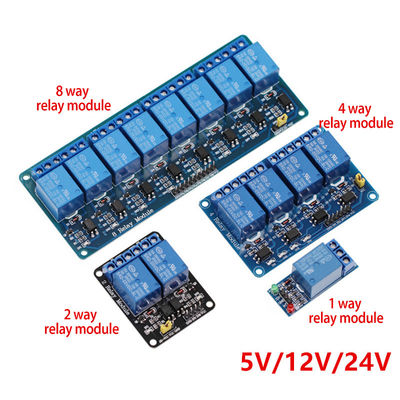 高低レベルトリガー 5V/12V/24V アーディノ 1 2 4 6 8チャネルリレーモジュールのシールド