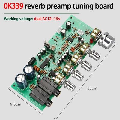 OK339シリーズ低騒音増幅器ボードと反響で2つのAC12-15v電源増幅器プレアンプ