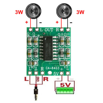 PAM8403 増幅器 音声モジュール 2*3W パワー 5V 標準電圧 超小型クラス D パワー増幅器 板