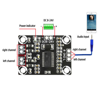 2x15W ステレオ Dクラス TPA3110 アンプ オーディオボード 8-24V 高電力 プライベート 模具