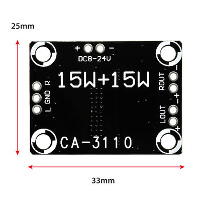 2x15W ステレオ Dクラス TPA3110 アンプ オーディオボード 8-24V 高電力 プライベート 模具