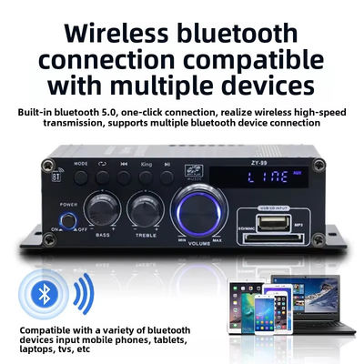 HiFi ステレオオーディオ用イコライザー付き 120W デュアルチャンネルパワーアンプ