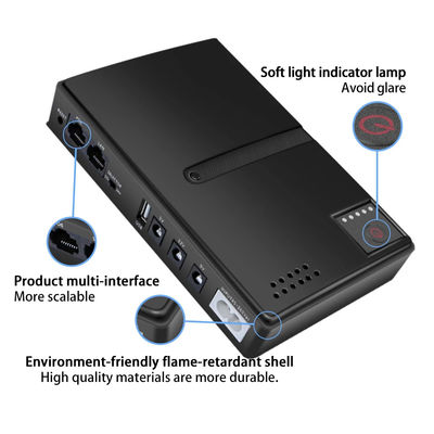 ミニ 10400mAh 36W 無中断電源 (UPS) ルータ モデム CCTV セキュリティ カメラ AC DC 設定可能な電源